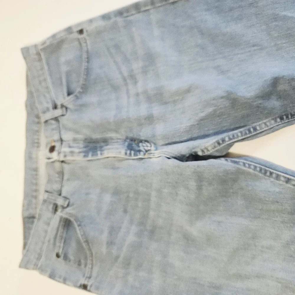Wrangler Premium Quality Light Wash Jeans Regular Fit 34x29 Blue 100% Cotton